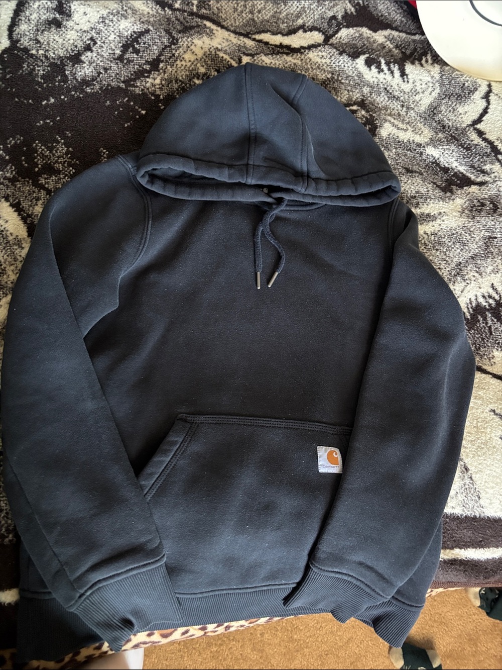 Carhartt Black Pullover Hoodie with Front Pocket